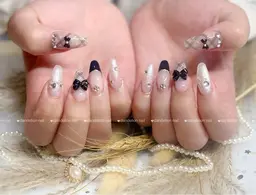 スカルプチープ長さだし　持ち込みデザインアート10本