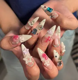 GEL-X(長さ出し)スカルプ🫐アートフリ－