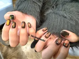 【オフ有り】他店様オフ＋500円🧲マグネットネイル（色混ぜ可）（パラジェル変更可¥1,000）　ショートネイルのみ