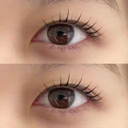 【まつ毛パーマ】束感コーティング付