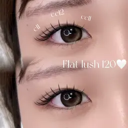 【ご新規様オフ込み】まつエク👀フラットラッシュ120本🤍束感コーティング仕上げ✨