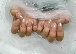 (長さだし)チップワンカラー、ラメグラデ