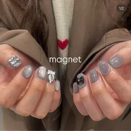【爪に優しいジェル使用】🐰マグネット（オフなし）