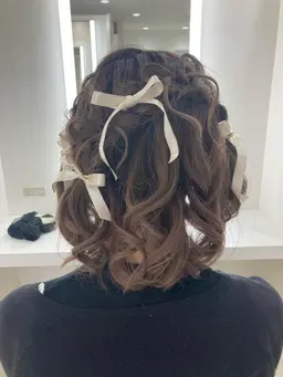 全日朝​〜​🆗量産型ヘアセット🎀（お花、リボン、ハート、編み込みカチューシャ、ツイン団子など）※8時より前は＋1000円