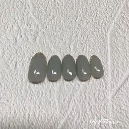 ワンカラー＋先端ミラーアート