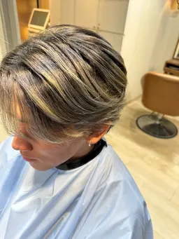 【men's限定】🌊カット+メンズバレイヤージュ+トリートメント【髪質改善/縮毛矯正/白髪染め/静岡駅】