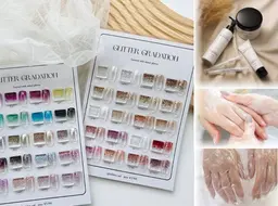 NEW❗️【オフ有】ラメグラデーション+《透明肌エイジング集中保湿ハンドスパ付✨》