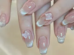 【人気TOP1 ⭐️ミニモ限定】自爪マグネットワンカラー+時間内パーツ付け放題¥5980🎀✨人気TOP1