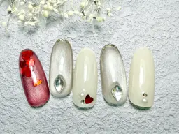 アート多め＊トレンドデザイン　/パラジェル、フィルイン/オフィス　シンプルネイル★ 新規様オフ無料