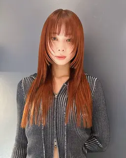 カット＋カラー 『オリーブ ブリーチなし ブルーブラック オレンジ レッドカラー レイヤー  』