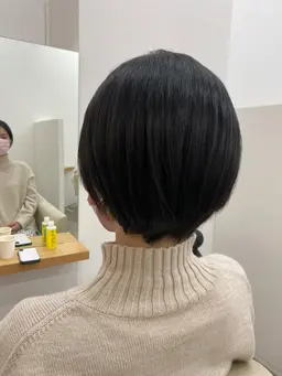 カット＋肩上ショート、肩上ボブカラー、