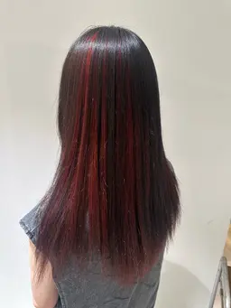 【ちらっと見えるカラーが可愛い✨️】インナーカラー (部分ブリーチ＋カラー)