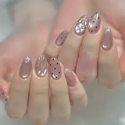 ❣️ミニモ限定価格❣️10本アートコース💅ワンホンネイル/ガーリー/韓国オフ無料✨