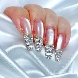 【オフなし】宝石フレンチ⋆⸜🧡⸝‍⋆長さだし込み