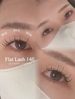 🍎【minimo限定✨】フラットラッシュ140本🫧束感コーティング仕上げ🎀（オフ可）