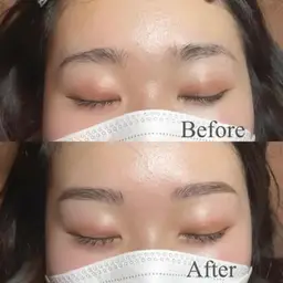 大人気🎉🎉骨格の黄金比から導くアイブロウリフト♥️🥰（パーマ＋ワックス脱毛＋眉メイク込み）⭐️