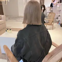 【ブリーチ込み】グレージュカラー+3ステップ トリートメント【ハイトーンカラー】