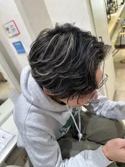 メンズオーダーメイドハイライトカラー➕アクアトリートメント🔆