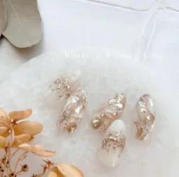 【platinumコース】 10本アート  -シャンパンニュアンスネイル-