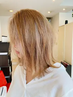 カット＋ダブルカラー（ケアブリーチ込）＋潤い艶々ミルボントリートメント　✴︎ロング料あり