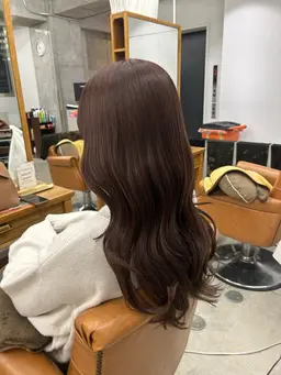 【ブリーチなしワンカラー】透明感カラー