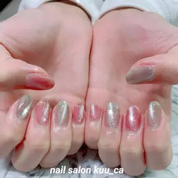 【オフなし】マグネットネイル❣️ガラストップコート仕上げ♡