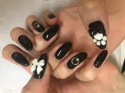 アクリルスカルプ長さ出し10本➕持ち込みアート4本カラー三色まで