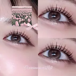 人気𝐍𝐨.𝟐✨️《韓国風🩶束感まつ毛》ブラックティント×パリジェンヌ