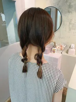 【ミニモ限定クーポン】透明感カラー🥣🎨+ポイントカラー🍯(ブリーチを使ったインナーカラー)