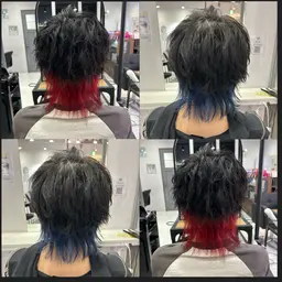 メンズウルフ×🐳襟足カラー🐳＋トリートメント