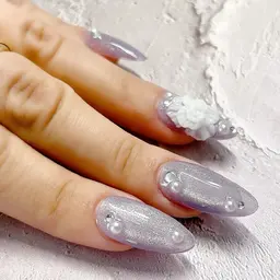 【オフなし】ロングチップジェル長さ出し＋【画像のアート】