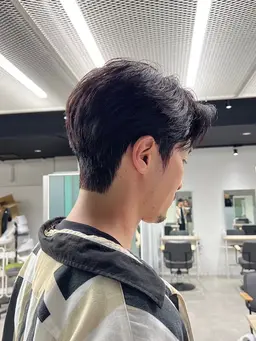 【ジェントルショート】カット＋ダウンパーマ　もみあげ、襟足のボリュームダウン韓国風ヘアを実現します🇰🇷