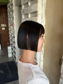 【cut＋treatment】カット(切りっぱなしボブ)＋3stepトリートメント🫧