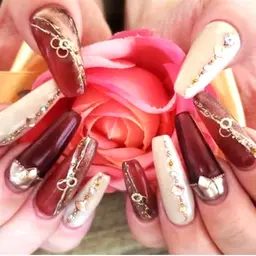 【オフ込み】長さだし 10本 おまかせ 新年/お正月ネイル 振袖ネイル 成人式ネイル 【オフ無料】