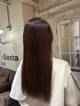 【一度で全て叶う✨】　　　　　　　　　　　　　　　　　🍀ストレートパーマ＋ワンカラー＋3steptreatment🍀