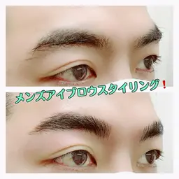 プロのヘアメイクが手がけるメンズアイブロウスタイリング(ブロウリフト＋ワックス脱毛＋仕上げ＋アイブロウメイク)