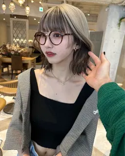 ✨超人気✨アンブレラカラー（表面の髪の毛ブリーチ＋色味入れ）（韓国ヘア）