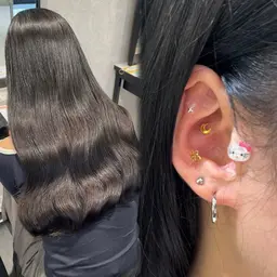 【💍同時に？！💗】透明感艶カラー＋耳つぼジュエリー6粒(片耳3粒)