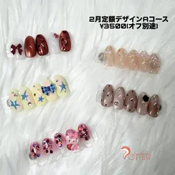 定額ネイル🎀Aコース¥3500(オフ代別途)