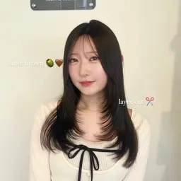 【🇰🇷トレンドスタイル💫】韓国レイヤーカット✂️+3stepトリートメント🪞(土日祝+¥550)