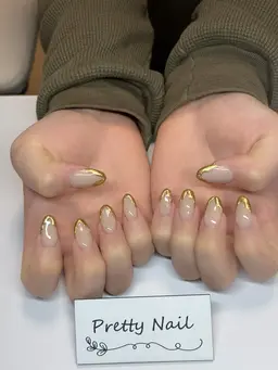 【オフ無し】ハンドネイル 🎀 自爪ネイルフレンチorミラーネイル or グラデーション✨