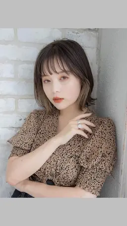 【🔸🌻オフィスガールにも好評🌻🔸】カット+イヤリングカラー（ブリーチ1回）