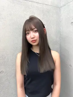 前髪カット+前髪縮毛矯正+ケアカラー