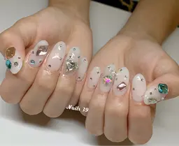 【初回オフ無料】チップ長さだし】ワンカラ➕ストーン💎つけ放題 (画像持ち込みOK)💖