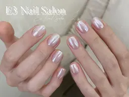 自爪💅パール感ミラーネイル