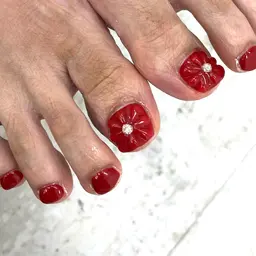 【🐬2本アートコース】フットネイル🦶🏻『オフ代別途追加料金』立川/パラジェル登録店