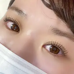 【エクパ】 束感マツエク&パーマ LEDフラットラッシュ100本