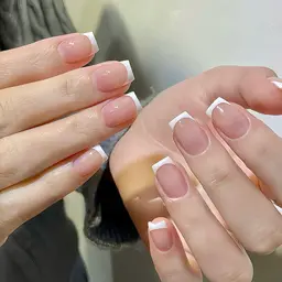 自爪オフケア込み🌸🌸王道フレンチ(2色まで)&ガラスフレンチ&ミラーフレンチ&ミラーグラデ