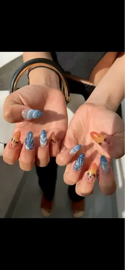 持ち込みデザインネイル120min💅表面ちゅるんちゅるんで1ヶ月以上持つ方続出👧🌈