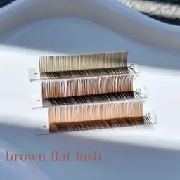 選べるブラウン🤎フラットラッシュ120本(Cカール0.15 /8〜15mm限定✨)